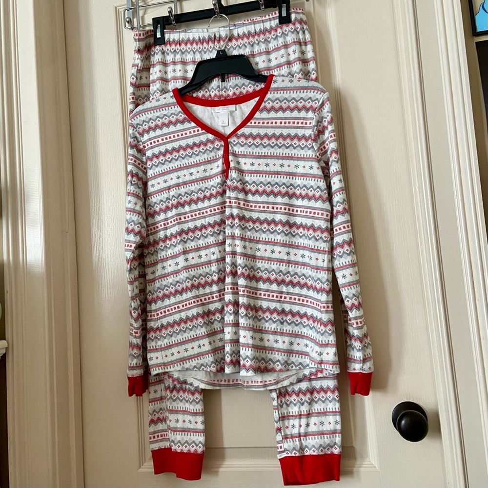 Christmas Fair Isle Pajama 2-Piece Lauren Conrad Set